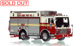 1:50 scale model of FDNY 2002 Mack® MR/Saulsbury High Rise Unit 2 - Manhattan
