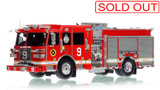 1:50 scale model of Columbus Division of Fire 2018 Sutphen Monarch Engine 9