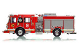 1:50 scale model of Columbus Division of Fire 2018 Sutphen Monarch Engine 9