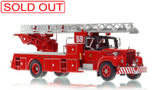1:50 scale model of Chicago Fire Department 1959 Mack® B85F/Magirus 100' Aerial - Truck Co. 59