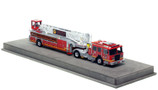 1:50 scale model of Los Angeles County Fire Department 2016 KME AerialCat 100' Quint 3