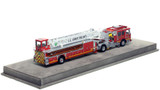1:50 scale model of Los Angeles County Fire Department 2016 KME AerialCat 100' Quint 15
