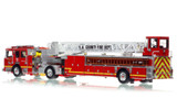 1:50 scale model of Los Angeles County Fire Department 2017 KME AerialCat 100' Quint 51