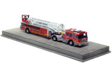1:50 scale model of Los Angeles County Fire Department 2014 KME AerialCat 100' Quint 164