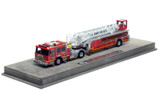 1:50 scale model of Los Angeles County Fire Department 2014 KME AerialCat 100' Quint 164