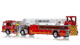 1:50 scale model of Los Angeles County Fire Department 2014 KME AerialCat 100' Quint 164
