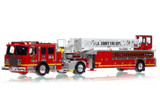 1:50 scale model of Los Angeles County Fire Department 2014 KME AerialCat 100' Quint 164