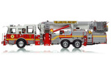 1:50 scale model of Philadelphia Fire Department 2021 Seagrave 75' Tower Ladder 2
