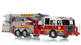 1:50 scale model of Philadelphia Fire Department 2021 Seagrave 75' Tower Ladder 2