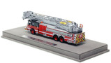 1:50 scale model of Chicago Fire Department 2019 E-One Cyclone II Tower Ladder 10