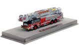1:50 scale model of Chicago Fire Department 2016 E-One Cyclone II Tower Ladder 16