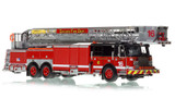 1:50 scale model of Chicago Fire Department 2016 E-One Cyclone II Tower Ladder 16