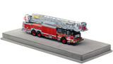 1:50 scale model of Chicago Fire Department 2022 E-One Cyclone II Tower Ladder 24