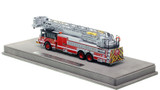 1:50 scale model of Chicago Fire Department 2022 E-One Cyclone II Tower Ladder 24