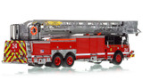 1:50 scale model of Chicago Fire Department 2022 E-One Cyclone II Tower Ladder 24