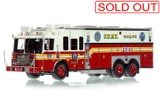 1:50 scale model of FDNY 1996 HME/Saulsbury Rescue 4 - Queens