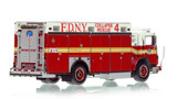 1:50 scale model of FDNY 2005 Mack MR/Ferrara Collapse Rescue 4 - Queens