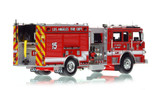 1:50 scale model of City of Los Angeles Fire Department 2019 Pierce Arrow XT Engine 15 - University Village/USC