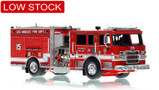 1:50 scale model of City of Los Angeles Fire Department 2019 Pierce Arrow XT Engine 15 - University Village/USC