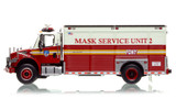 1:50 scale model of FDNY 2015 Freightliner M2/Seagrave Mask Service Unit 2