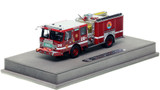 1:50 scale model of Boston Fire Department 2017 E-One Typhoon Engine 28