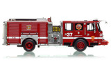 1:50 scale model of Boston Fire Department 2017 E-One Typhoon Engine 37