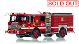 1:50 scale model of Boston Fire Department 2017 E-One Typhoon Engine 37
