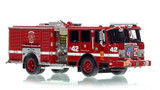 1:50 scale model of Boston Fire Department 2017 E-One Typhoon Engine 42
