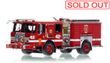 1:50 scale model of Boston Fire Department 2017 E-One Typhoon Engine 42