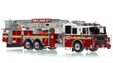 1:50 scale model of FDNY 2012 Seagrave Attacker 95' Tower Ladder 107 - Brooklyn