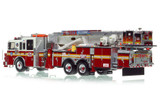 1:50 scale model of FDNY 2013 Seagrave Attacker 95' Tower Ladder 121 - Queens