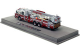 1:50 scale model of Miller Place Fire Department 2013 Seagrave Attacker 95' Tower Ladder 4