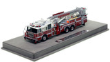 1:50 scale model of Miller Place Fire Department 2013 Seagrave Attacker 95' Tower Ladder 4