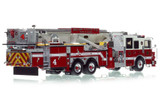 1:50 scale model of Miller Place Fire Department 2013 Seagrave Attacker 95' Tower Ladder 4