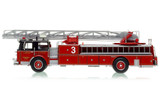 1:50 scale model of Chicago Fire Department 1968 Seagrave 100' Ladder - H&L Co. 63 - O'Hare Airport