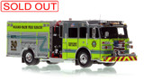 1:50 scale model of Miami-Dade Fire Rescue 2022 Sutphen Monarch Engine 30