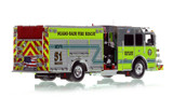 1:50 scale model of Miami-Dade Fire Rescue 2022 Sutphen Monarch Engine 51