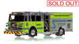 1:50 scale model of Miami-Dade Fire Rescue 2022 Sutphen Monarch Engine 61