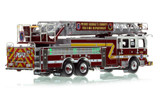 1:50 scale model of PGFD 2019 Pierce Enforcer 107' Ascendant Truck 825 - Clinton