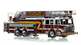 1:50 scale model of PGFD 2019 Pierce Enforcer 107' Ascendant Truck 825 - Clinton