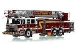 1:50 scale model of PGFD 2019 Pierce Enforcer 107' Ascendant Truck 825 - Clinton