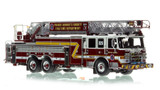 1:50 scale model of PGFD 2019 Pierce Enforcer 107' Ascendant Truck 826 - District Heights