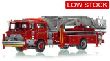 1:50 scale model of FDNY 1979 Mack® CF/Baker 75' Tower Ladder 127 - Queens