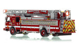 1:50 scale model of Boston Fire Department 2018 E-One Cyclone II - Ladder 1 - North End