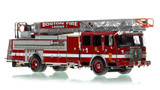 1:50 scale model of Boston Fire Department 2018 E-One Cyclone II - Ladder 1 - North End