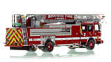 1:50 scale model of Boston Fire Department 2018 E-One Cyclone II - Ladder 2 - East Boston