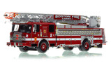 1:50 scale model of Boston Fire Department 2018 E-One Cyclone II - Ladder 2 - East Boston