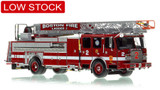 1:50 scale model of Boston Fire Department 2018 E-One Cyclone II - Ladder 2 - East Boston