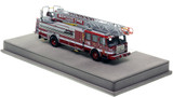 1:50 scale model of Boston Fire Department 2017 E-One Cyclone II - Ladder 15 - Back Bay