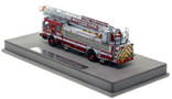 1:50 scale model of Boston Fire Department 2017 E-One Cyclone II - Ladder 15 - Back Bay